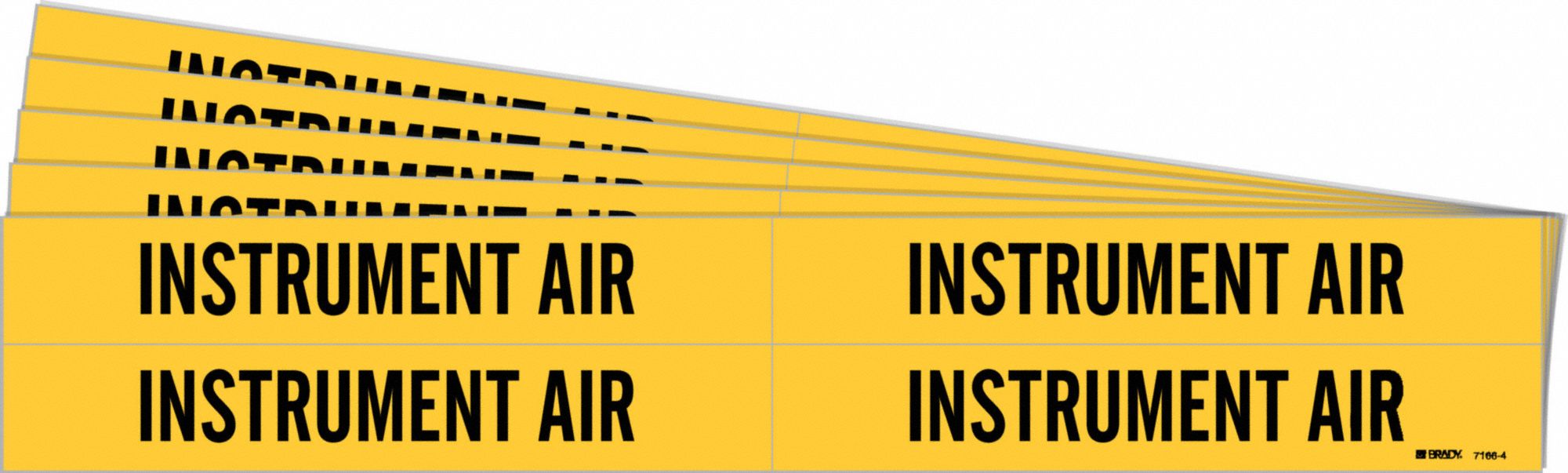 Instrument Air, Yellow, Pipe Marker 781WD871664PK Grainger