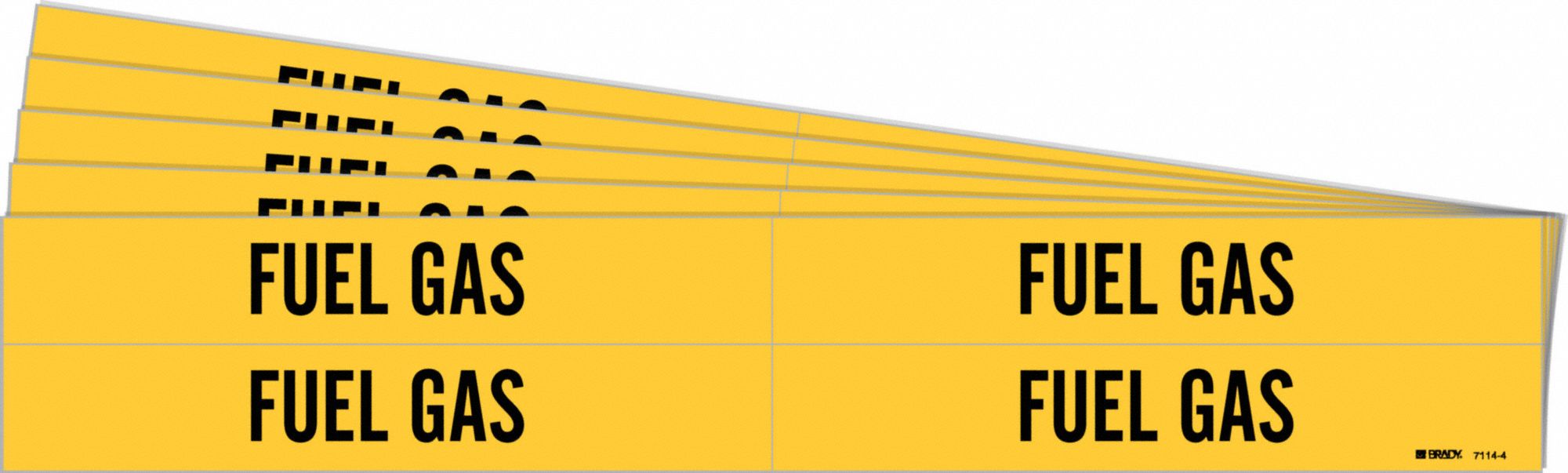 Fuel Gas, Yellow, Pipe Marker 781WY271144PK Grainger