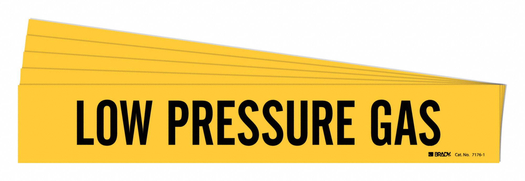 Low Pressure Gas, Yellow, Pipe Marker 781XD571761PK Grainger