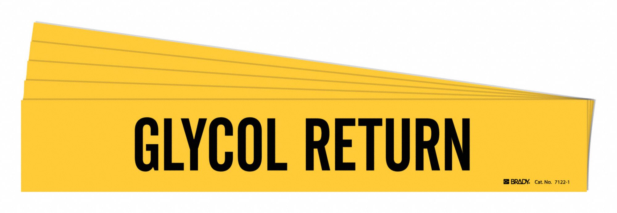 Glycol Return, Yellow, Pipe Marker 781XX671221PK Grainger