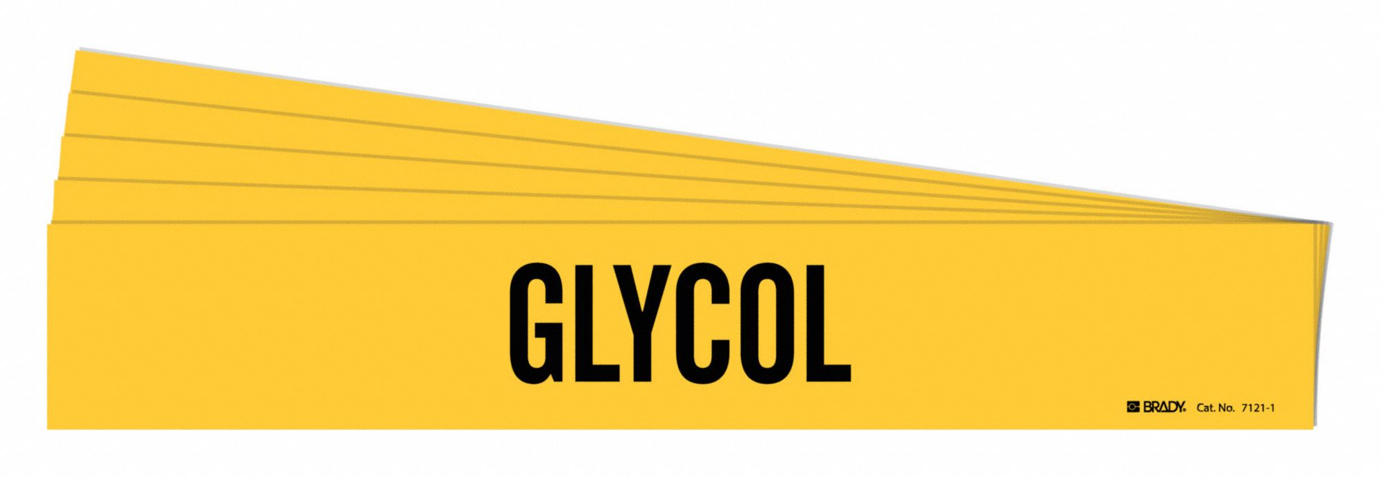 Glycol, Yellow, Pipe Marker 781YG271211PK Grainger