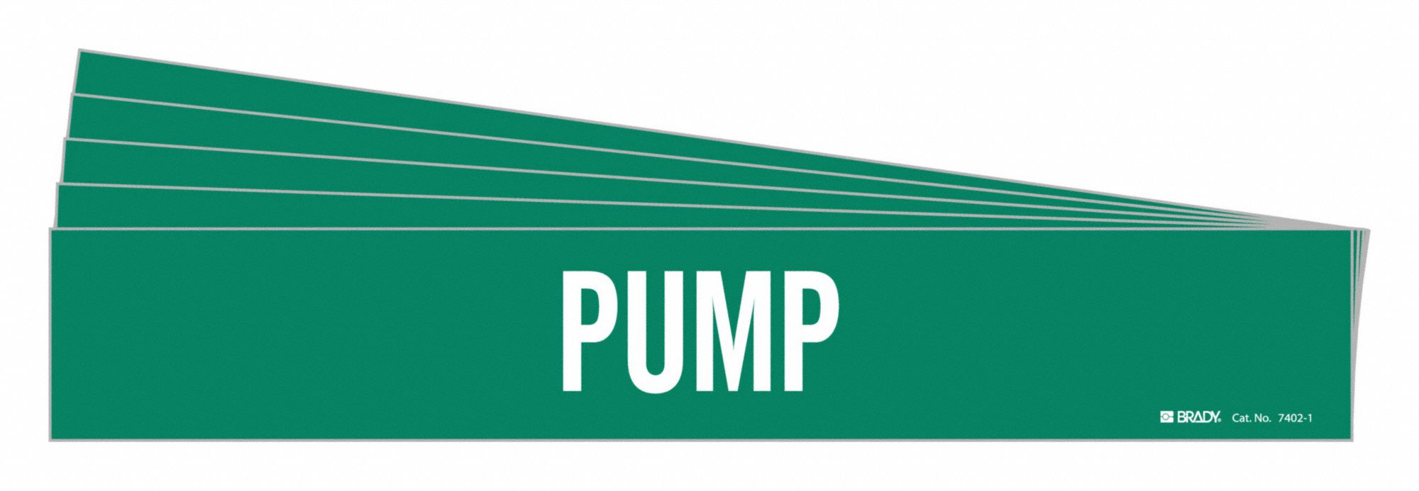 Pump, Green, Pipe Marker 782FY074021PK Grainger