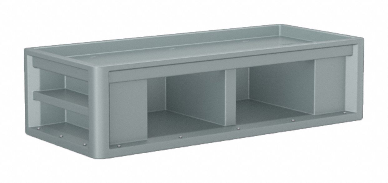 ENDURANCE Endurance Bed 1.0, Gray 81 in Lg, 35 in Wd, 21 in Ht