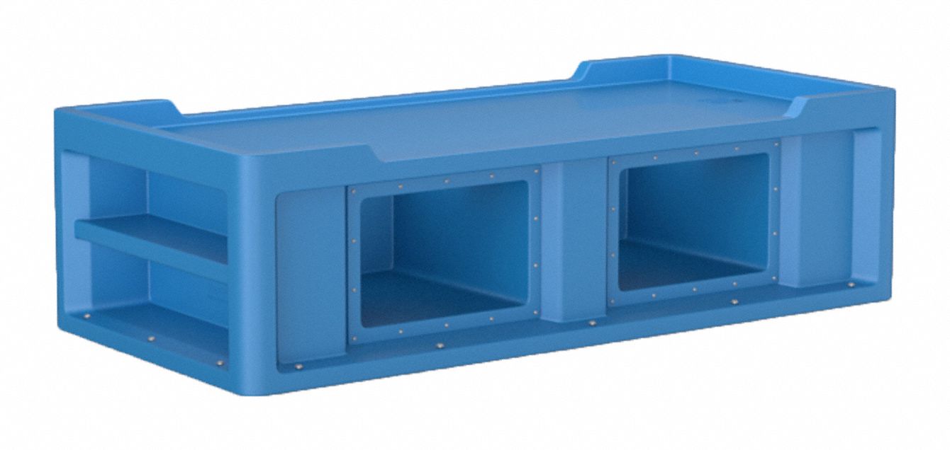 ENDURANCE, 86 in Lg, 42 in Wd, Endurance Bed 2.1, Slate Blue 783EK3