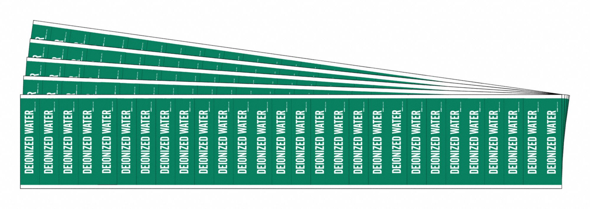 Deionized Water, Green, Pipe Markers 783A7291921PK Grainger
