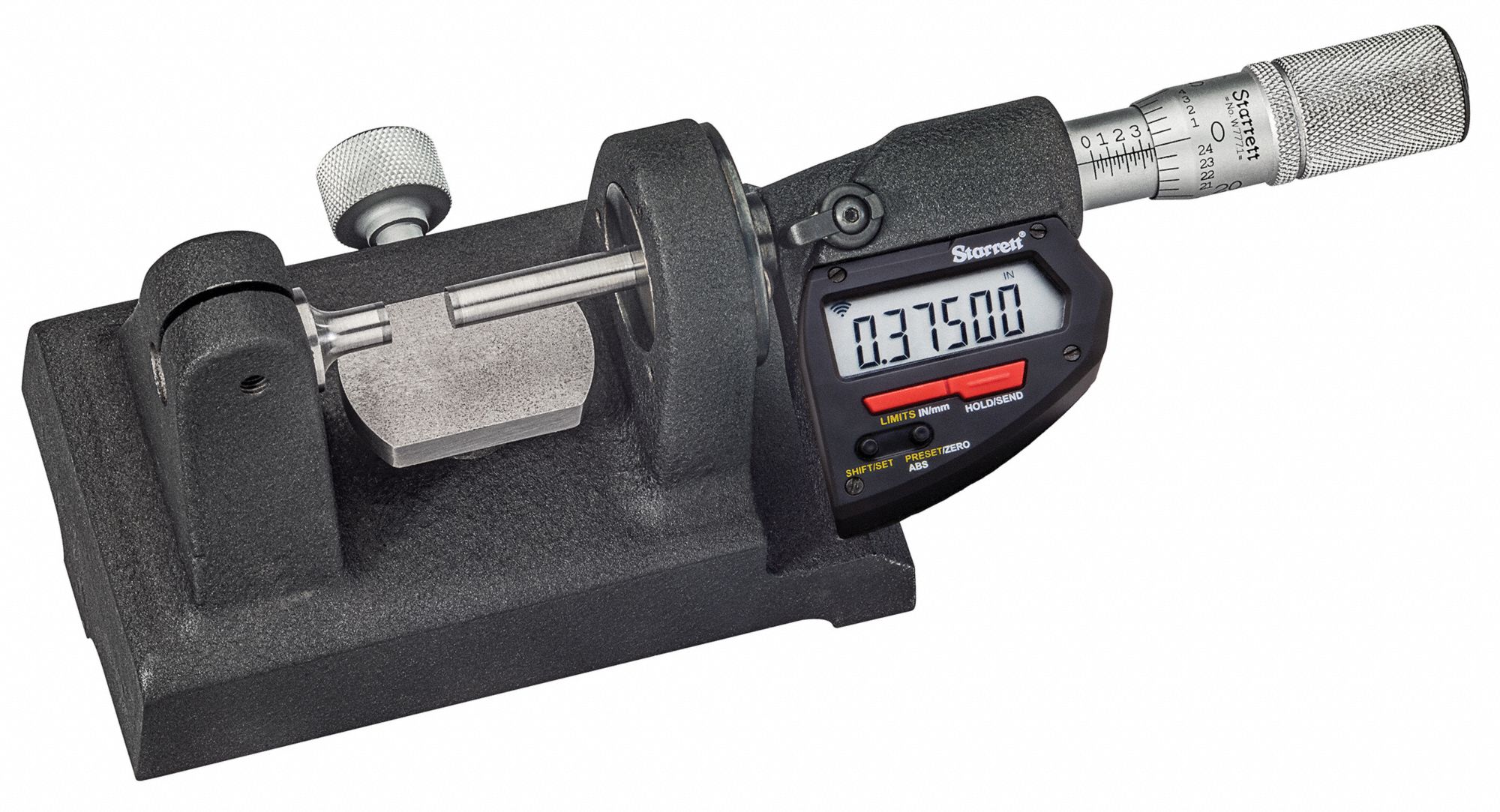 STARRETT, Digital, Wireless Digital Bench Micrometer 783RA7W777