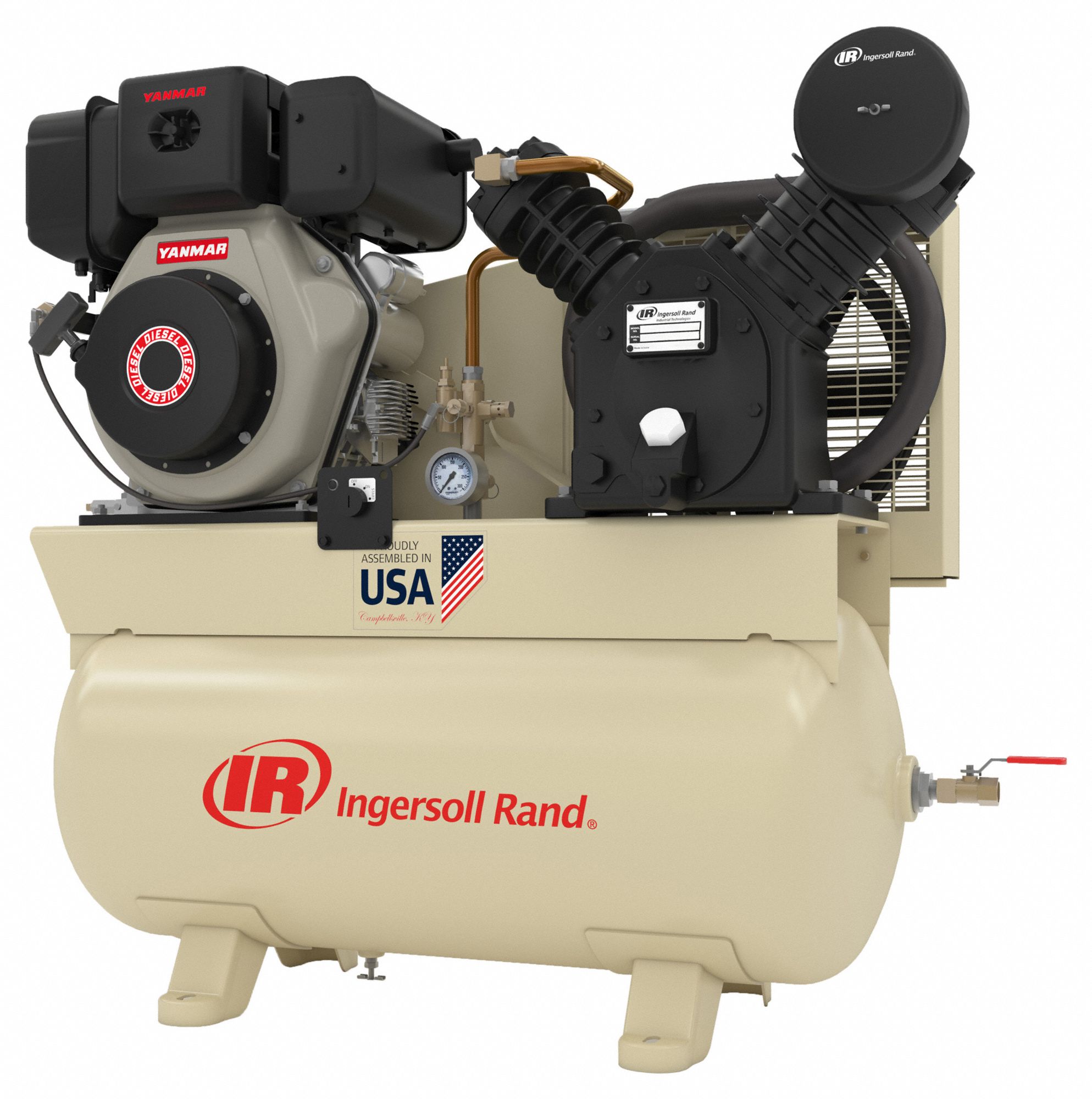 INGERSOLL RAND, 2 Stage, 10 hp Engine, Stationary Air Compressor