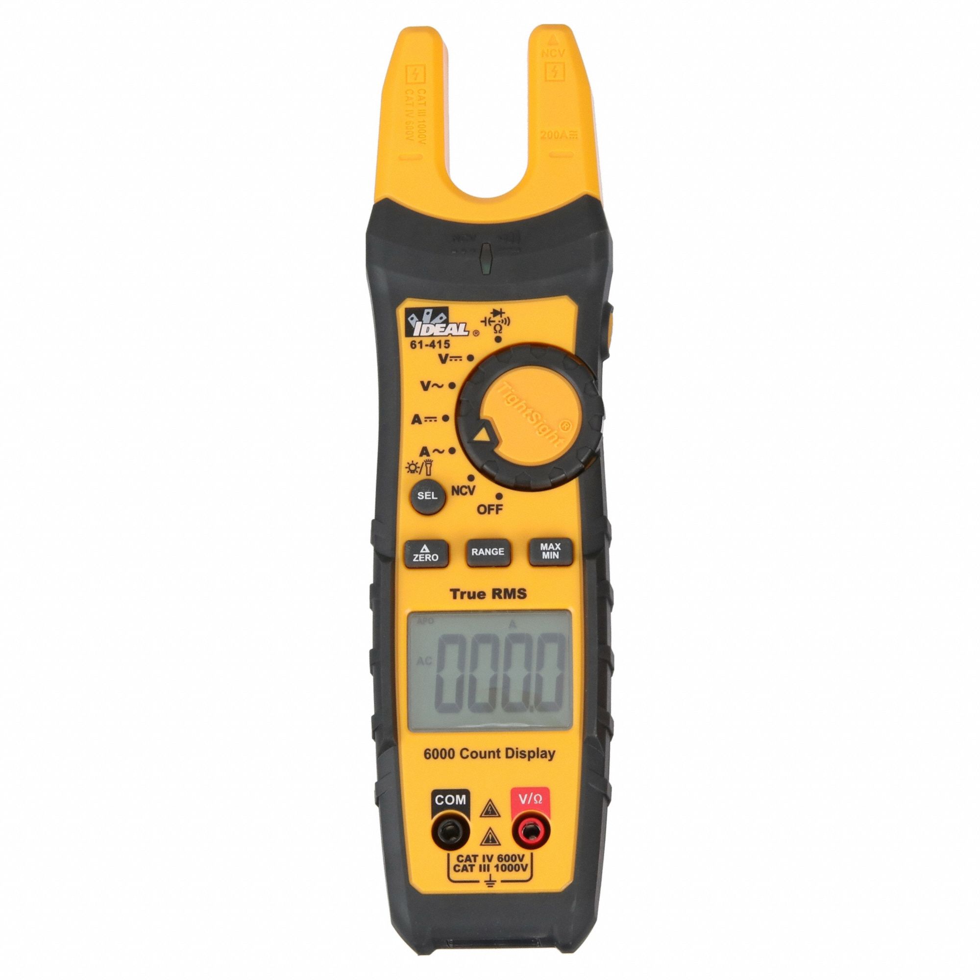 IDEAL, OpenJaw Jaw, CAT III 1000V/CAT IV 600V, Clamp Meter 784FK361