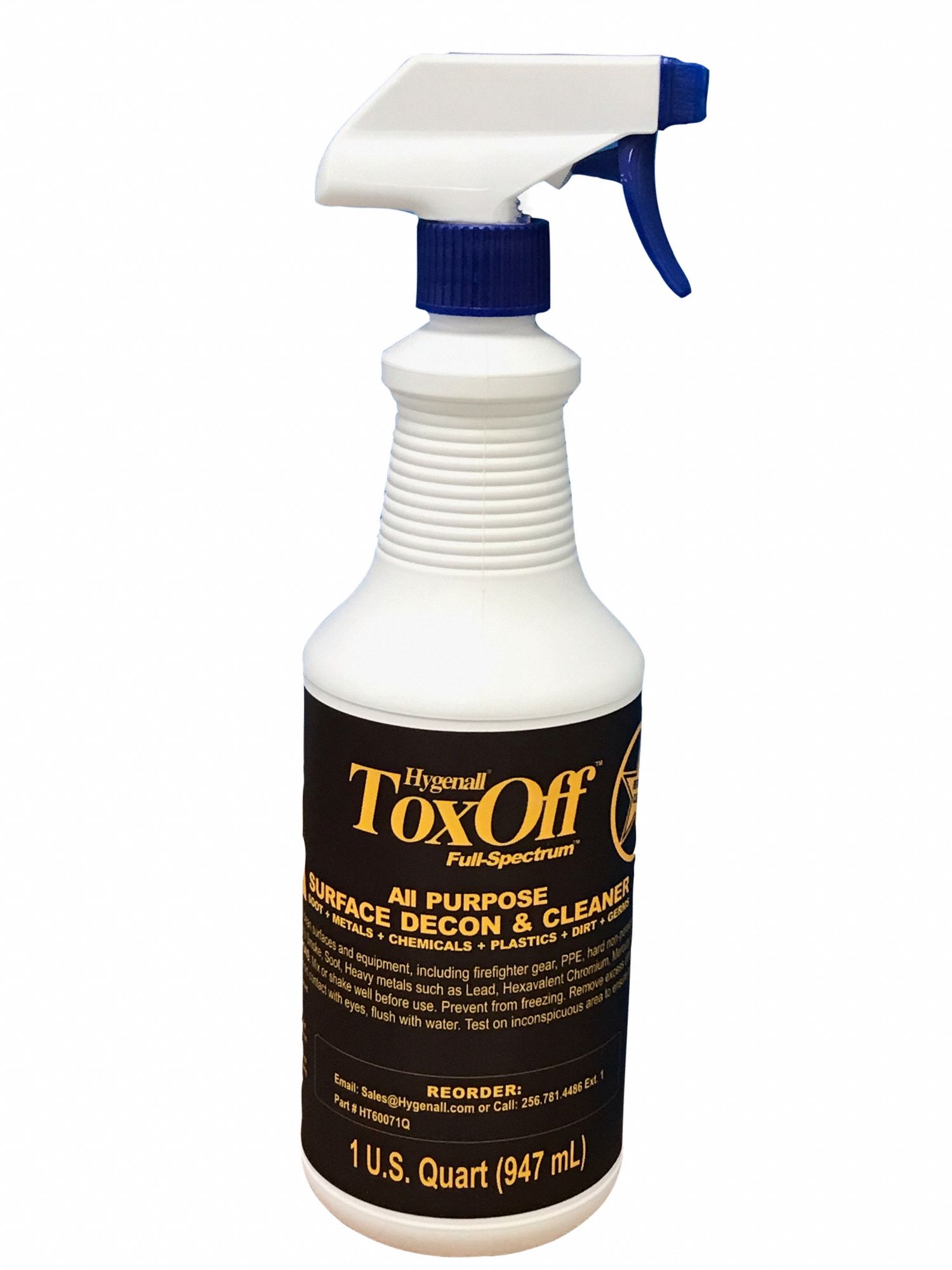 HYGENALL TOXOFF, Bottle, 1 qt Container Size, All Purpose Cleaner