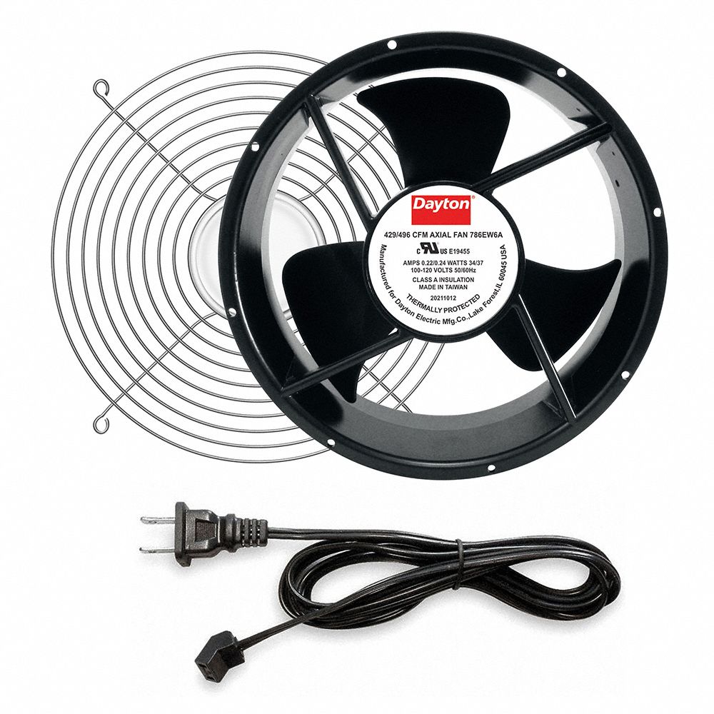 DAYTON, 10 in Dia, 3 1/2 in Dp, Axial Fan Kit 3 1/2 in D 786EW6786EW6 Grainger
