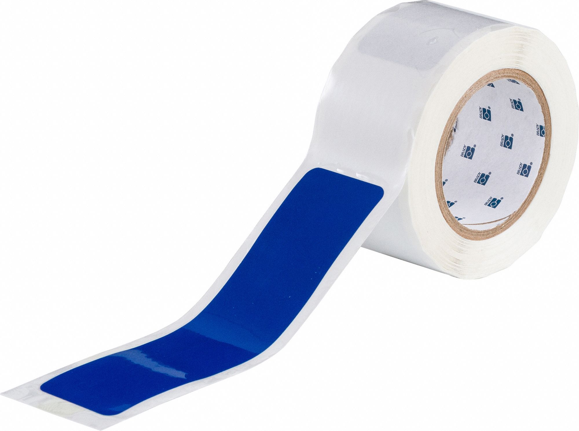 Floor Marking Tape, Rectangle, Solid, Blue, 2 in, 8 in, Polyester, PK