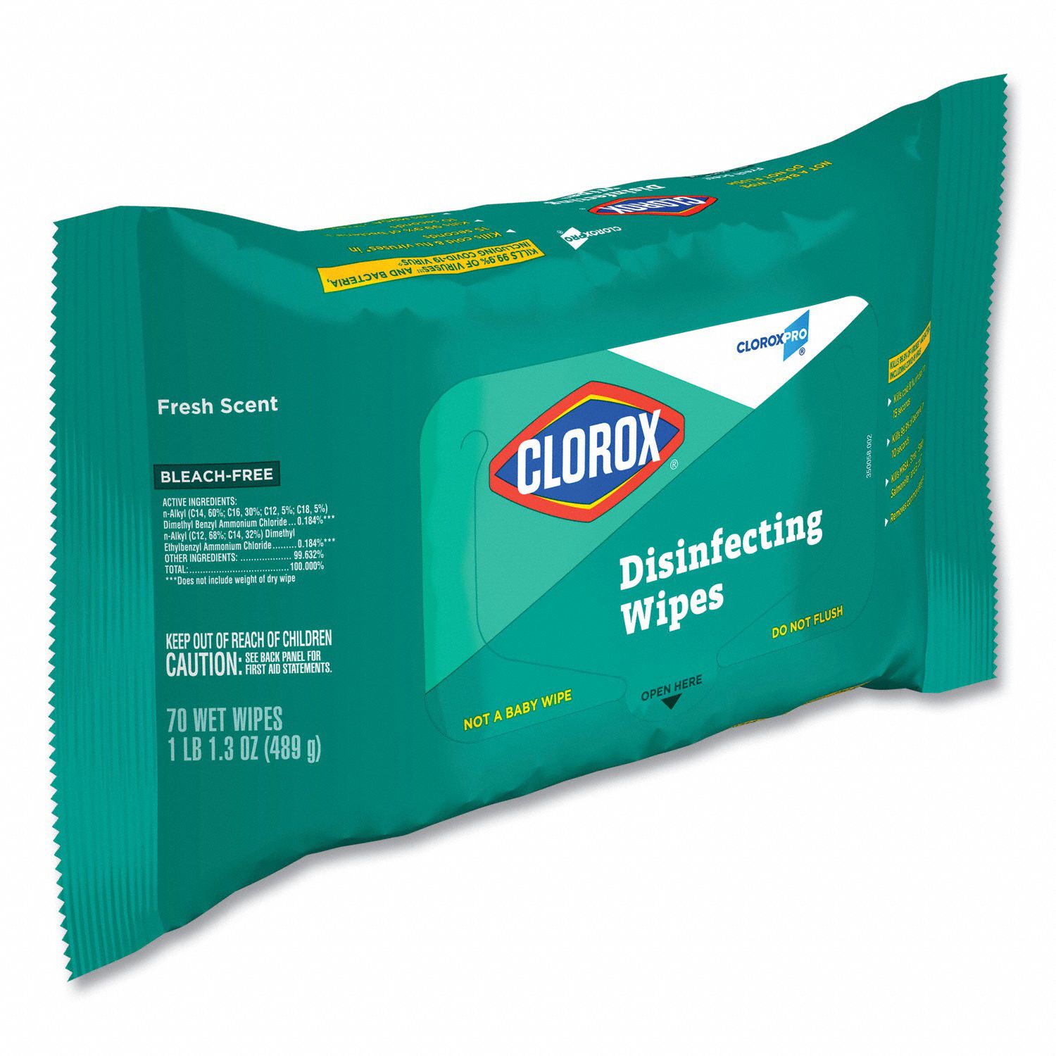 CLOROX, Soft Pack, 70 ct Container Size, Disinfecting Wipes 787ET74460060034 Grainger