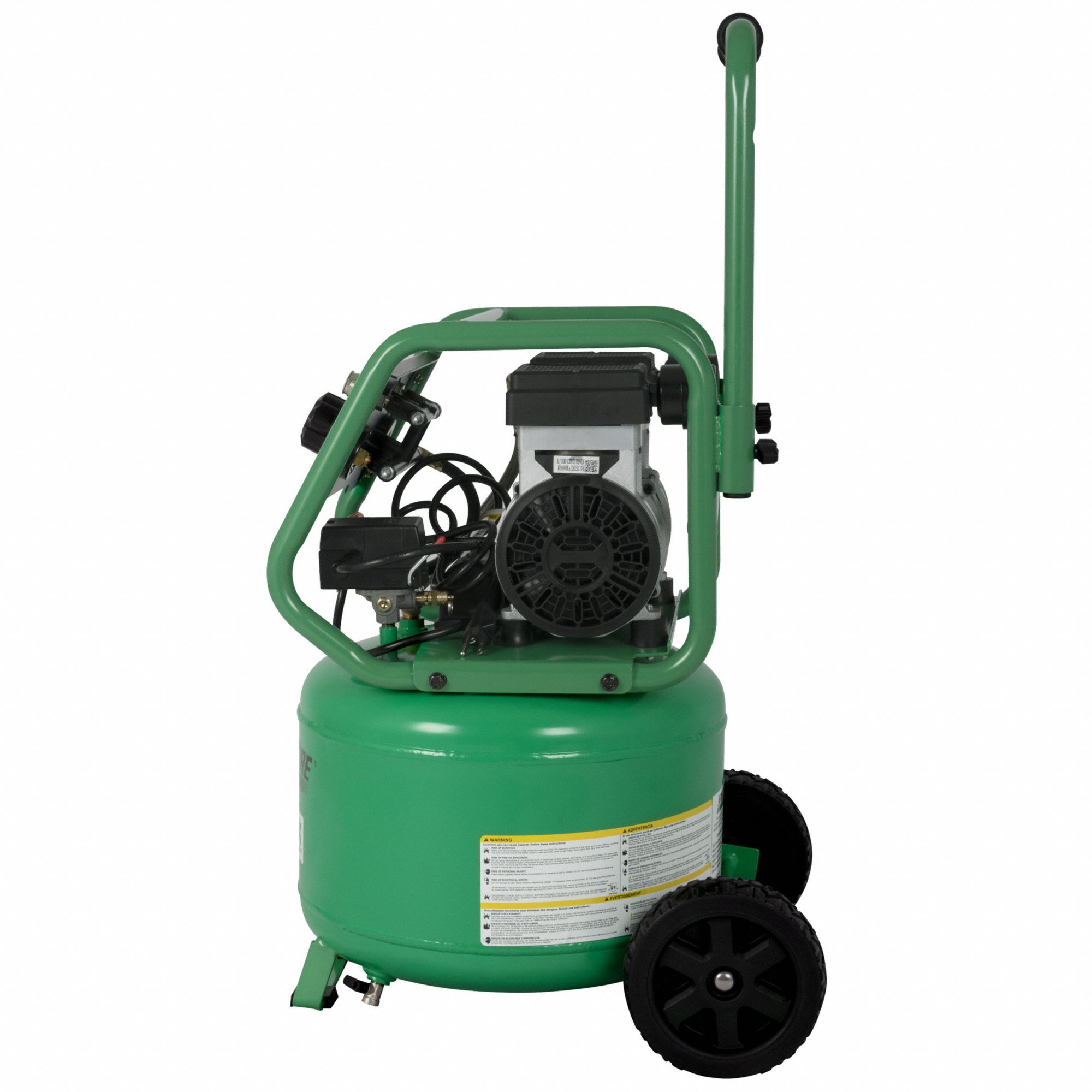 SPEEDAIRE Air Compressor Quiet, Oil Free, 10 gal, Vertical, 1.5 hp, 4