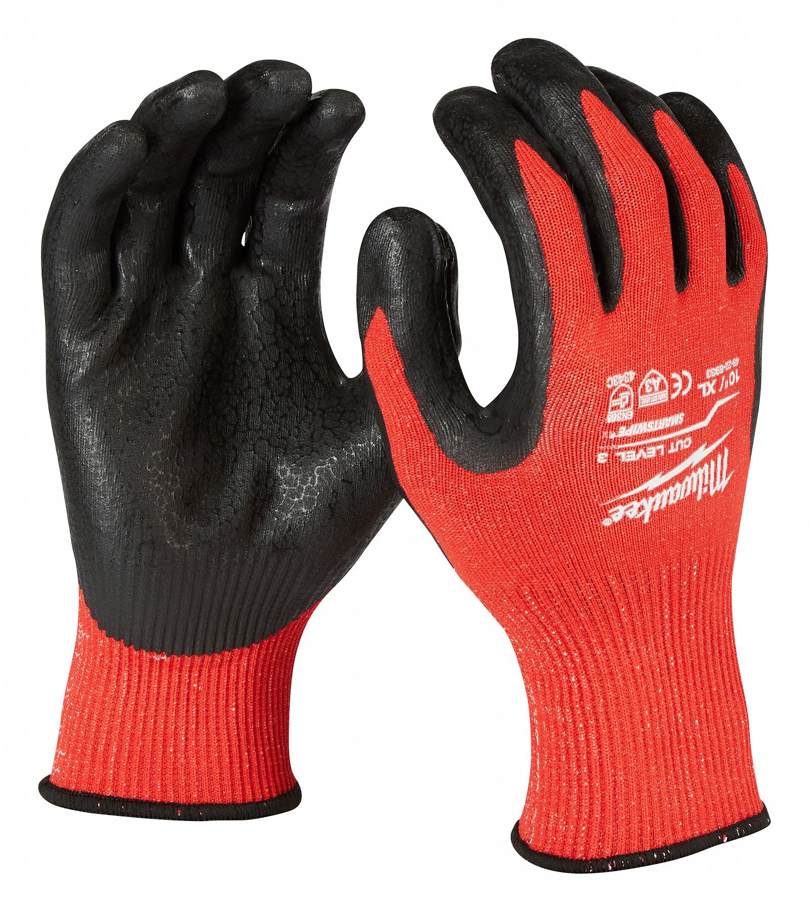 MILWAUKEE, XL ( 10 ), ANSI Cut Level A3, Work Gloves 787UU14822