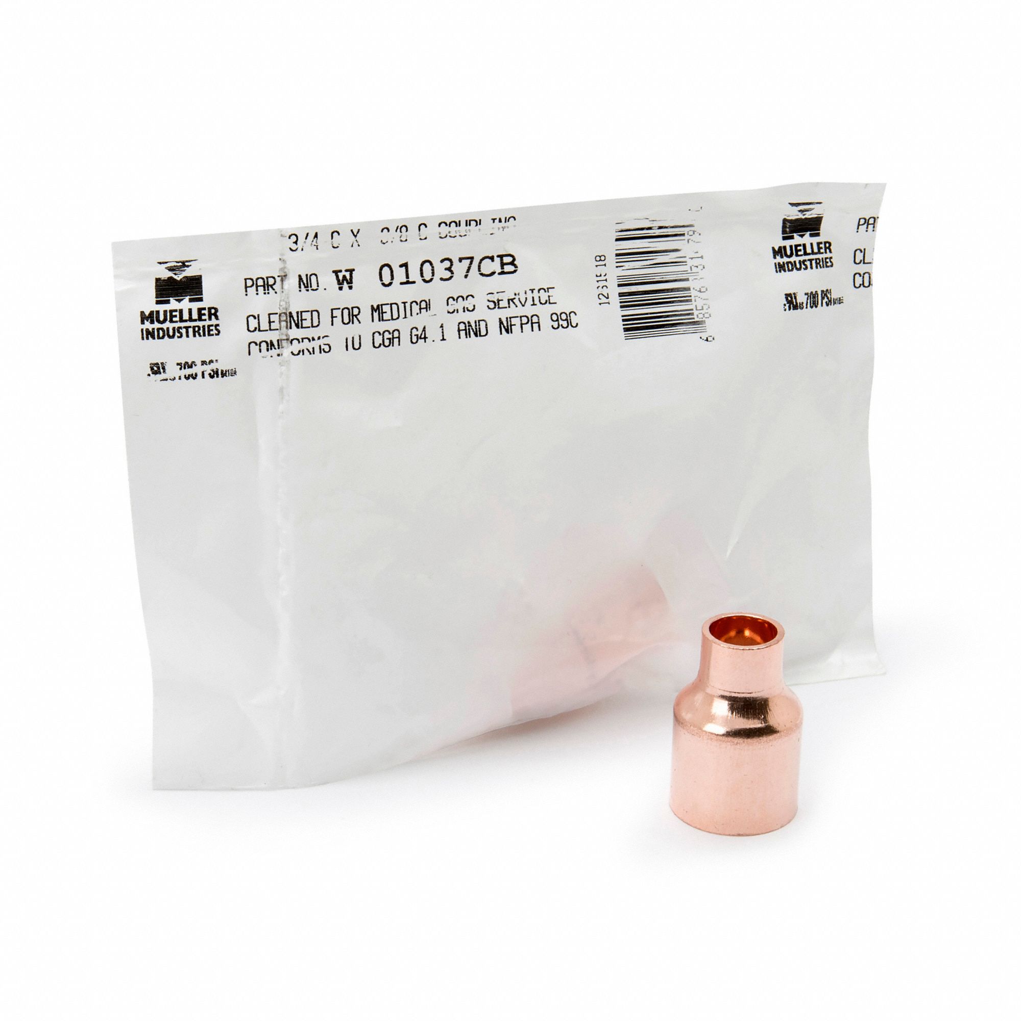 STREAMLINE Copper Pressure Fittings 788GT9W 01647CB Grainger