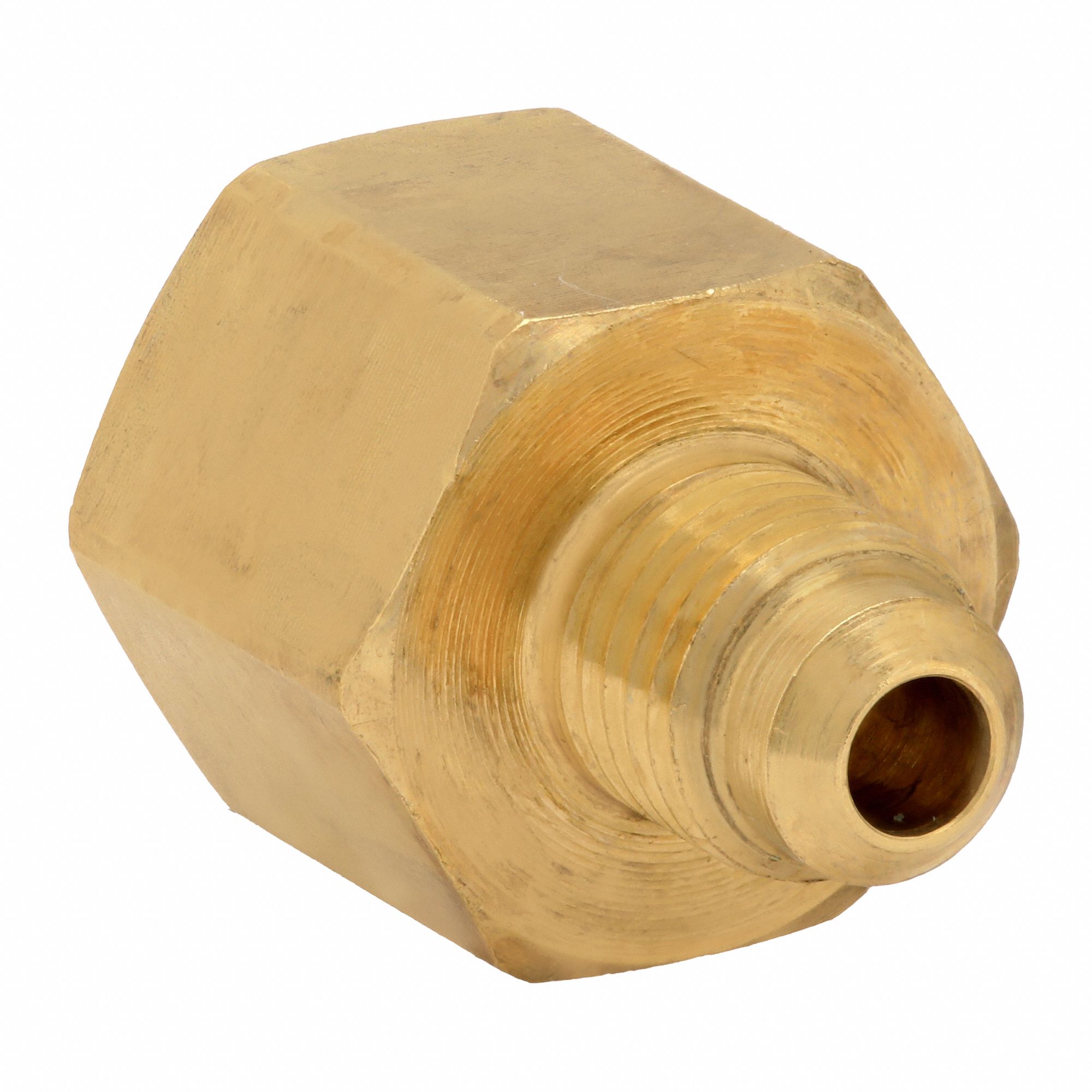 For 1/4 in x 3/8 in Tube OD, Flared x Flared, Brass Flare Fittings