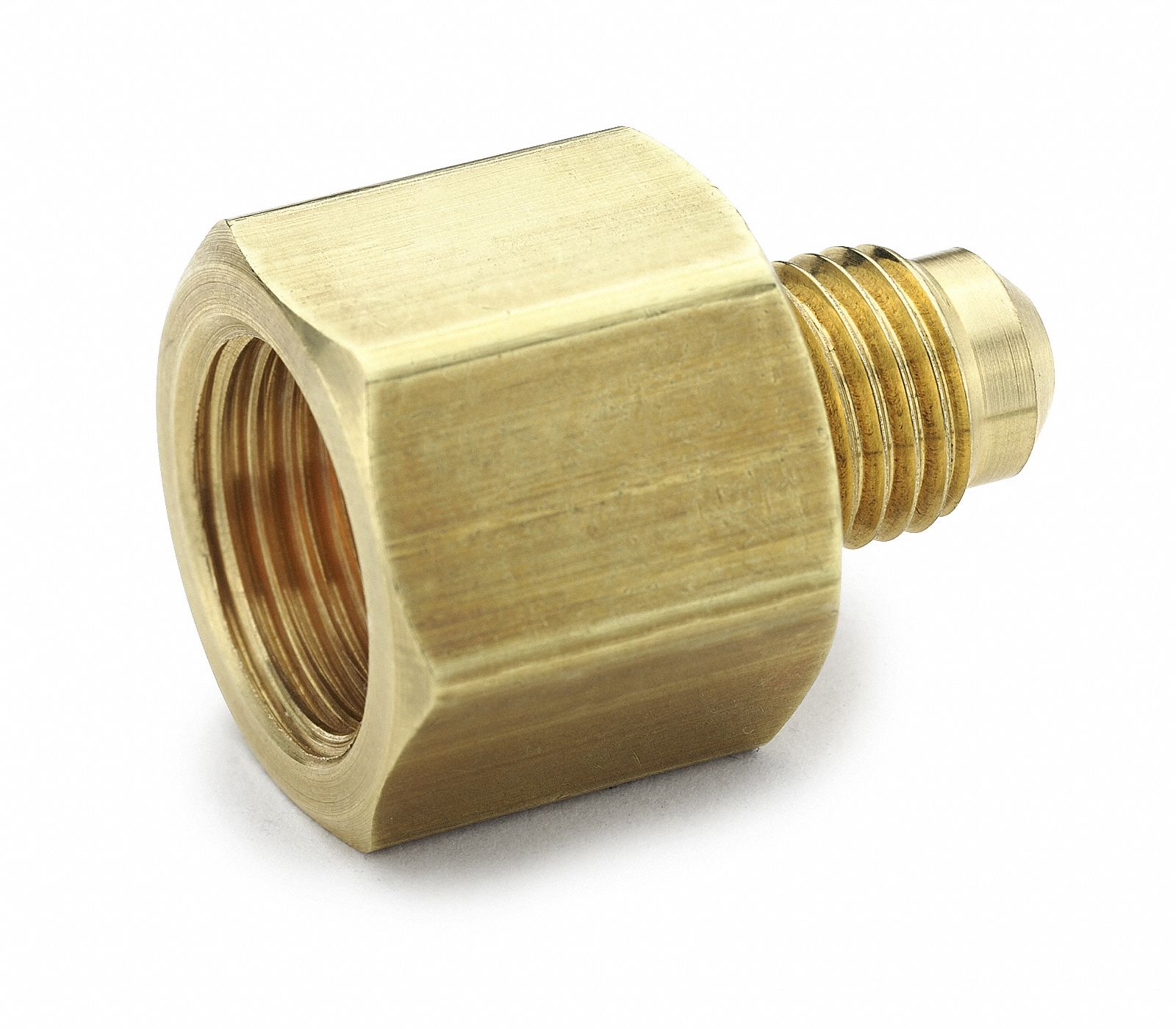 For 3/8 in x 1/4 in Tube OD, Flared x Flared, Brass Flare Fittings