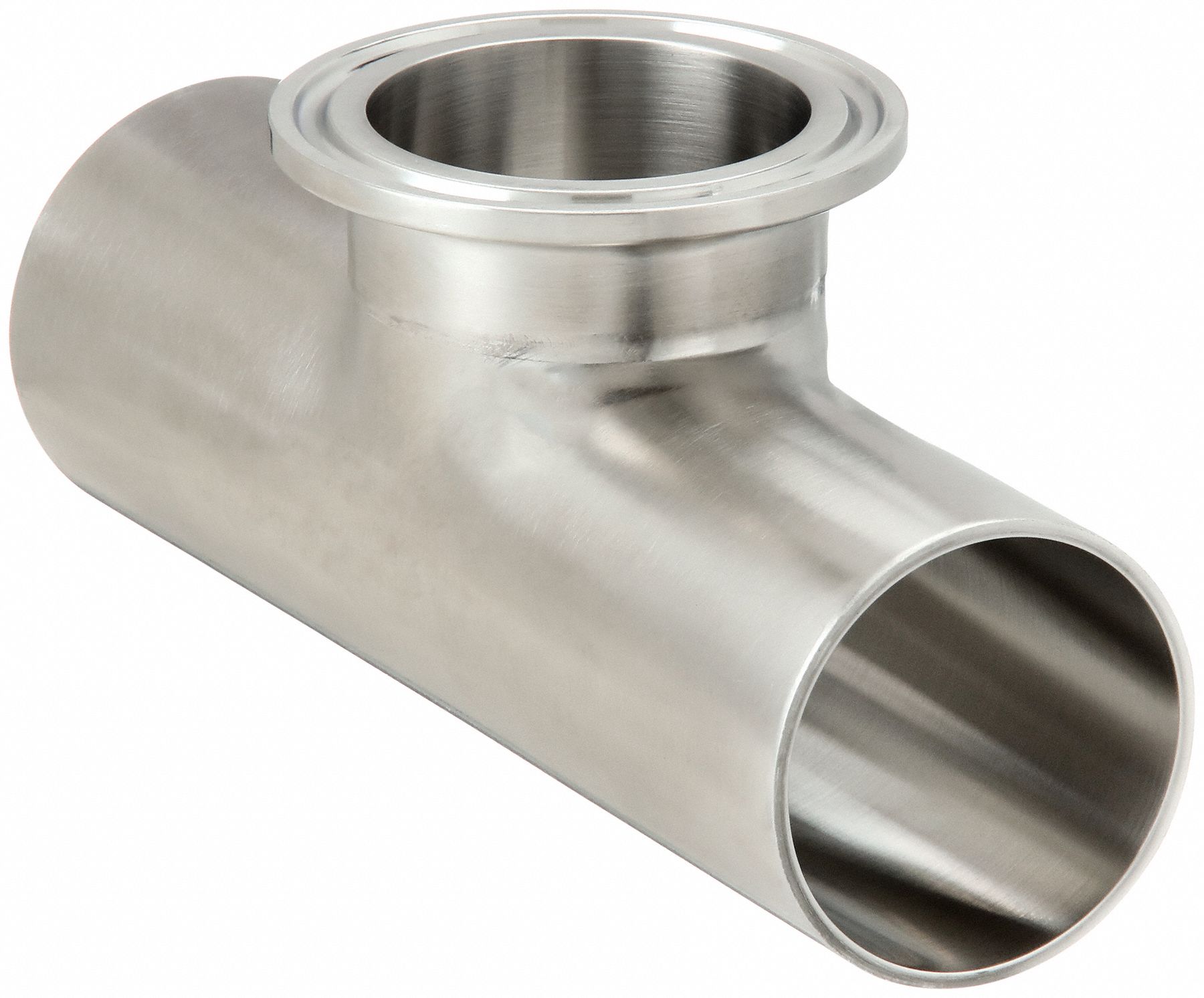 316L Stainless Steel, Orbital Weld x Orbital Weld x Clamp, Short Outlet