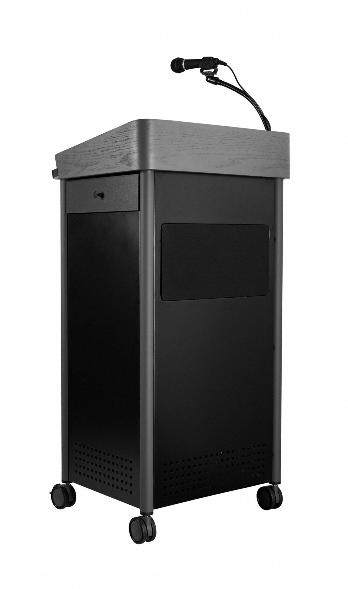 OKLAHOMA SOUND Lectern Sound System, Greystone with Sound, Charcoal