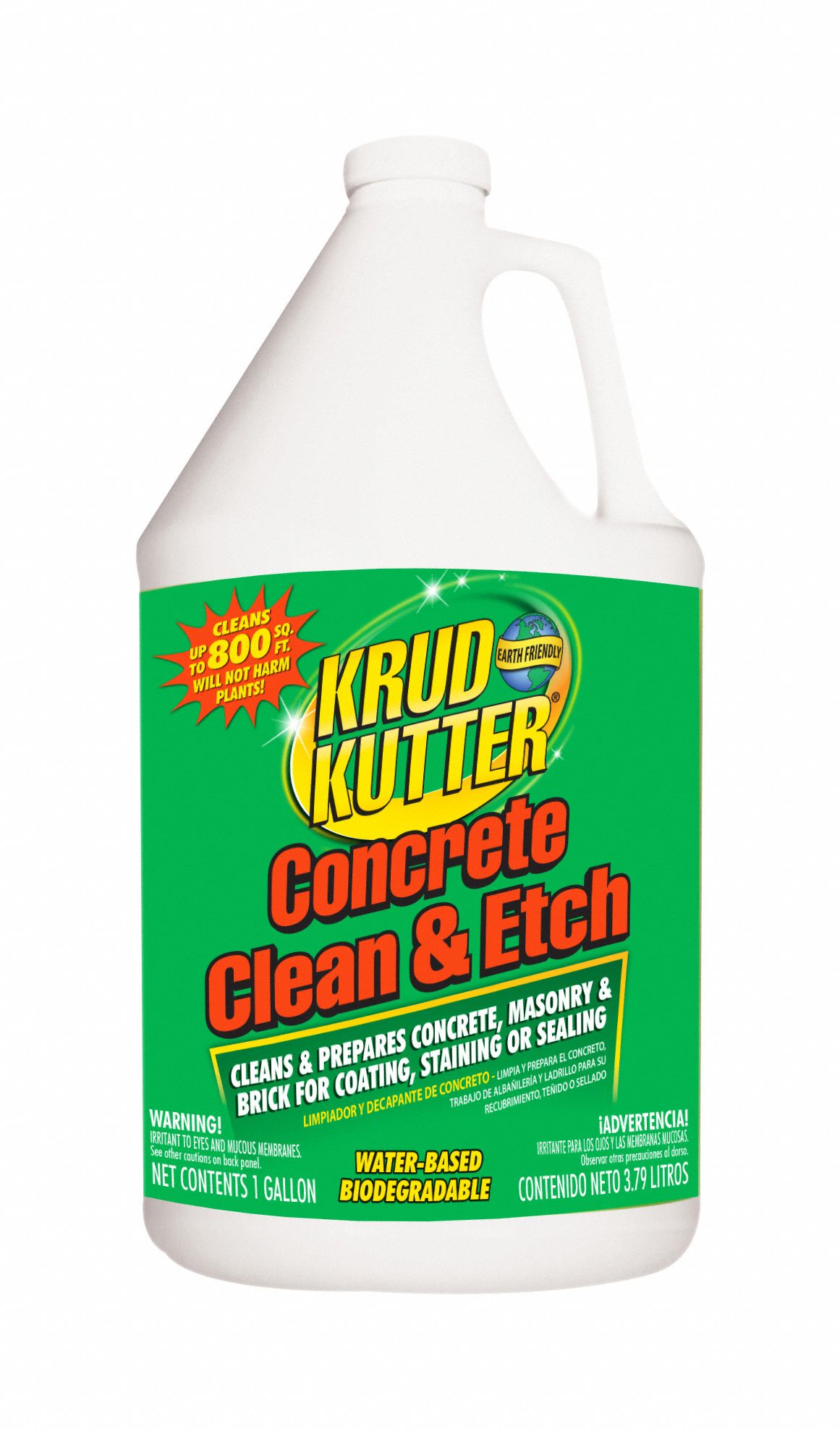 KRUD KUTTER, 1 gal Container Size, Bottle, Concrete Cleaner and Etch