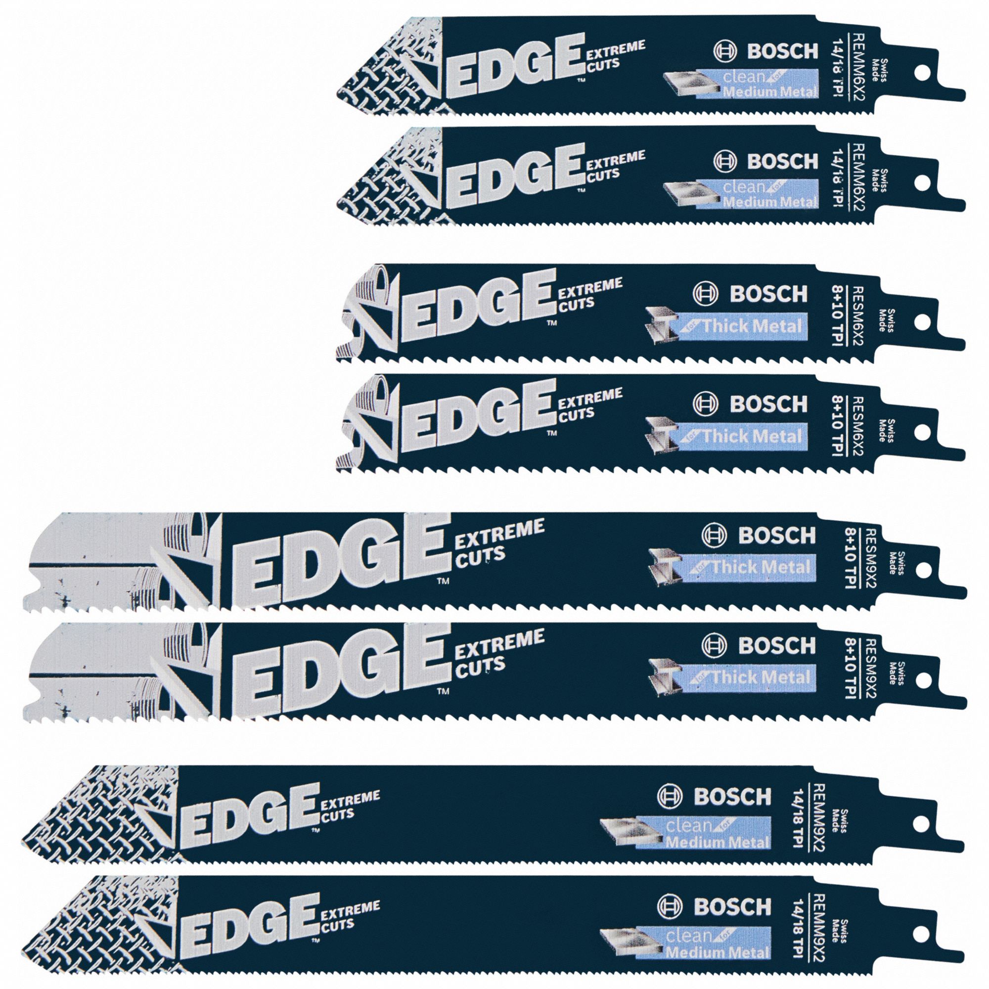 BOSCH, 14/18/8/10 Teeth per Inch, 6 in_9 in Blade Lg, Reciprocating Saw Blade 799V56RPM008