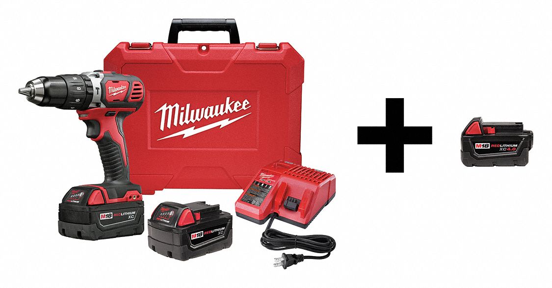 MILWAUKEE Hammer Drill Kit with 18V Battery 7DH60260722 / 4811