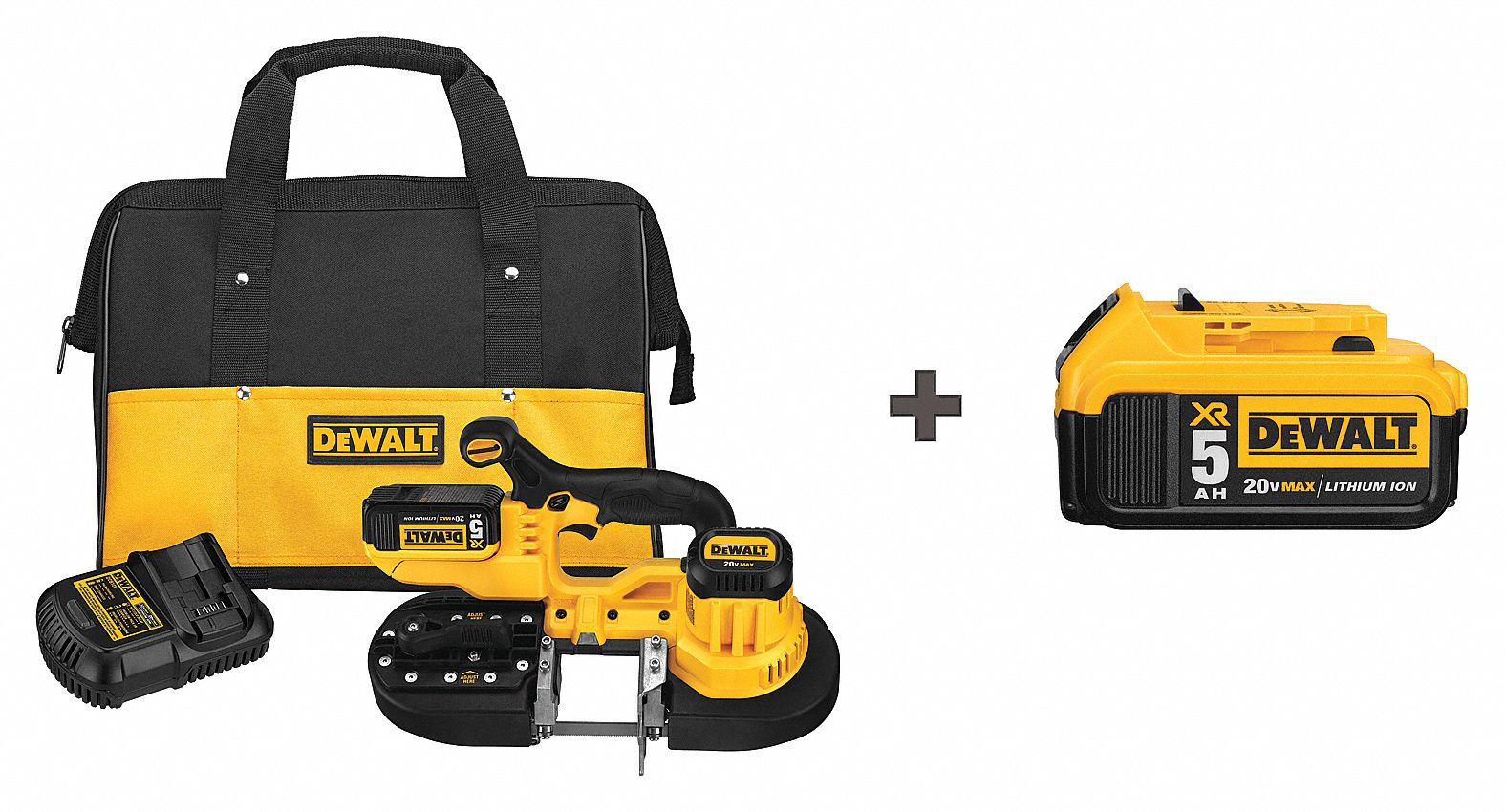 DEWALT Cordless, Portable Band Saw, 20V DC, 32 7/8 in Blade Length