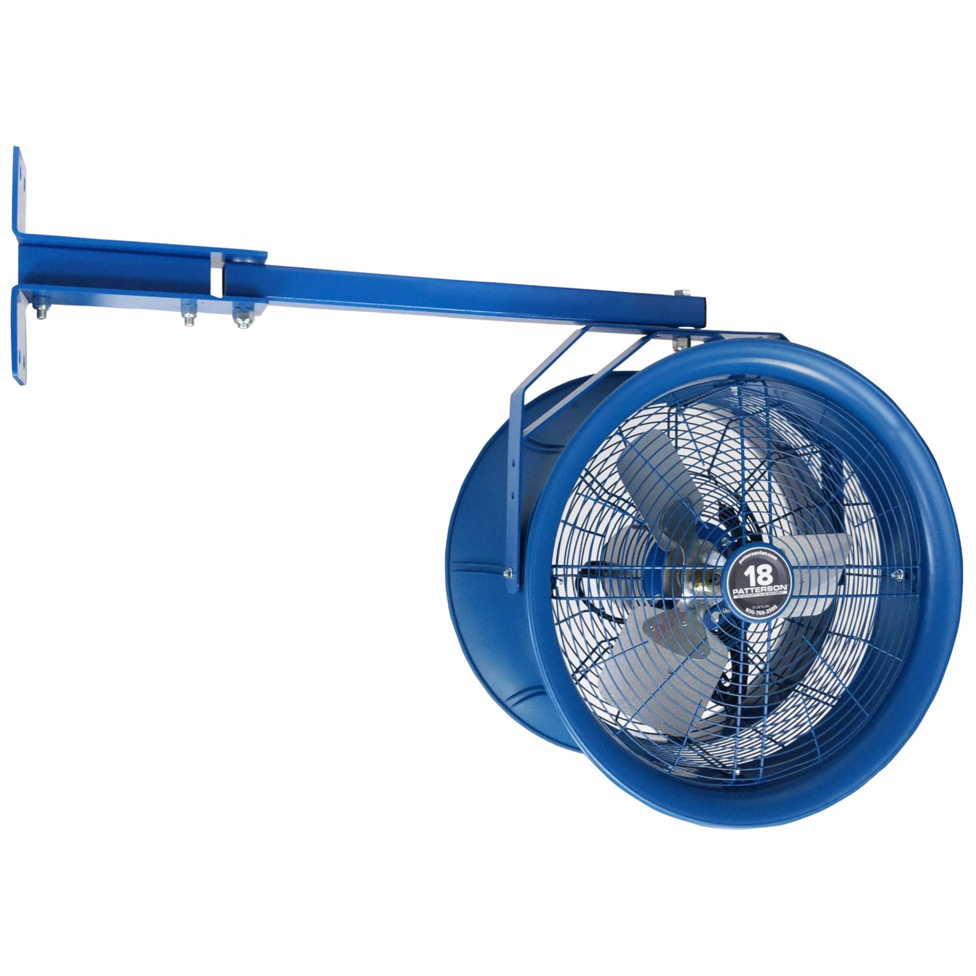 PATTERSON, 18 in Blade Dia, 3,800 cfm, HighVelocity Industrial Fan