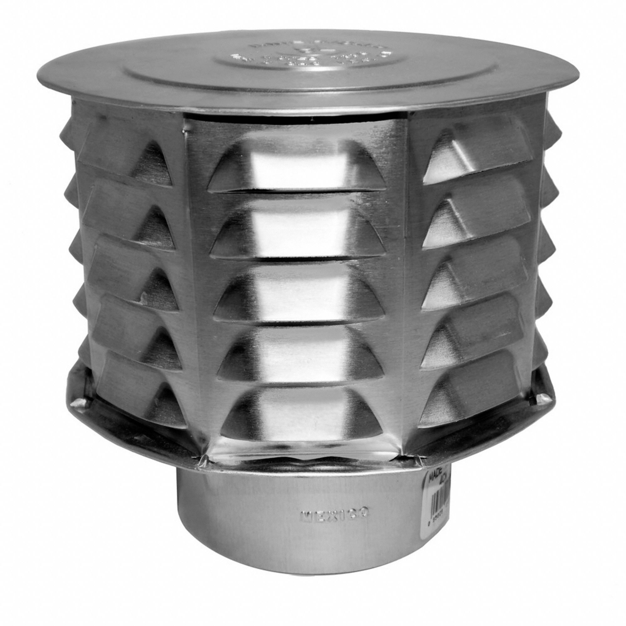 Louvered Hood Venting, Vented Rain Cap, Rain Cap 33Y9457RCW Grainger