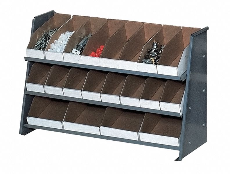 GRAINGER APPROVED Steel Pick Rack with 20 Bins, 33 1/2 inW x 12 inD x 21 1/2 inH, Load Capacity