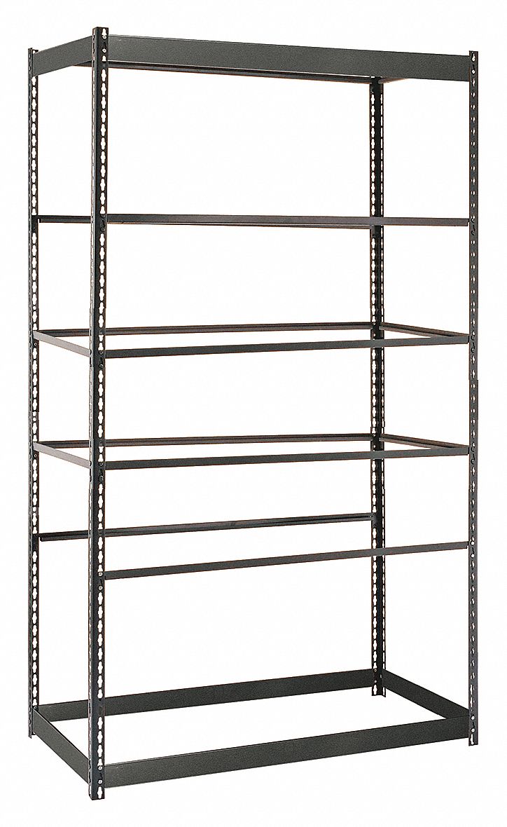 GRAINGER APPROVED Starter Boltless Shelving with None Decking, 6