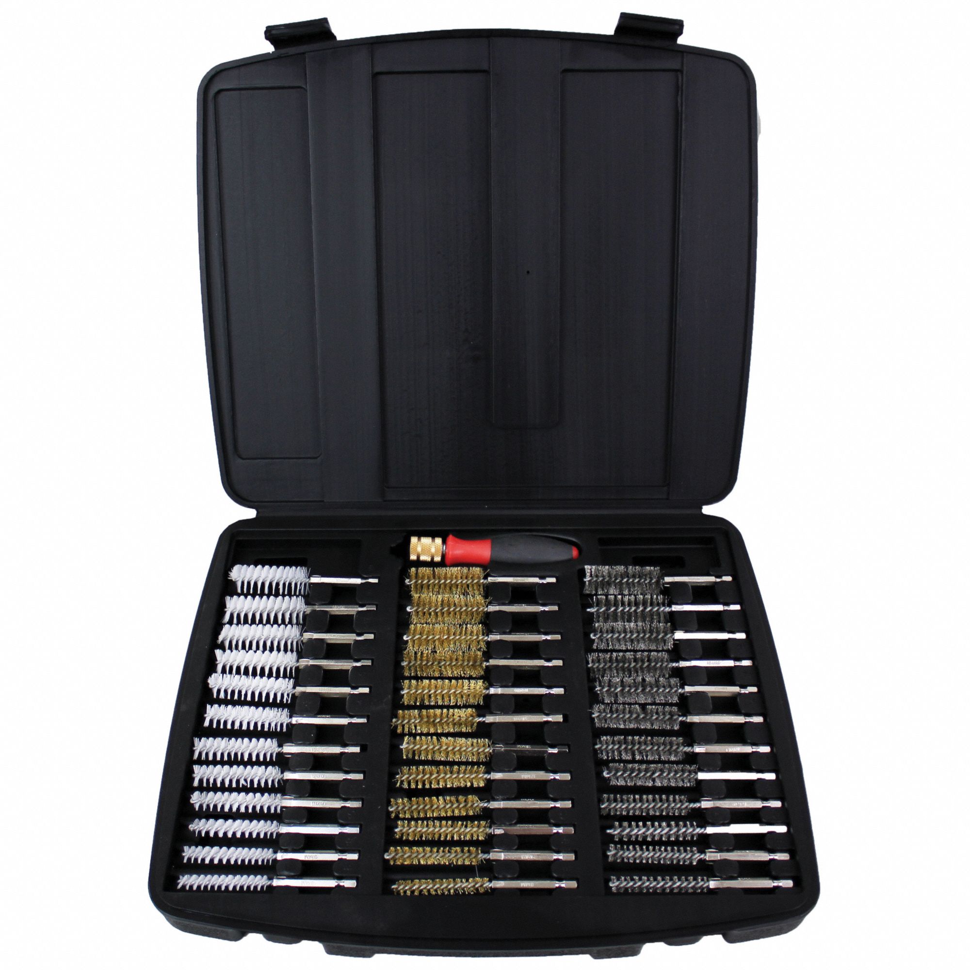 IPA Bore Brush Set Hex Handle, Brass/Nylon/Stainless Steel Bristle