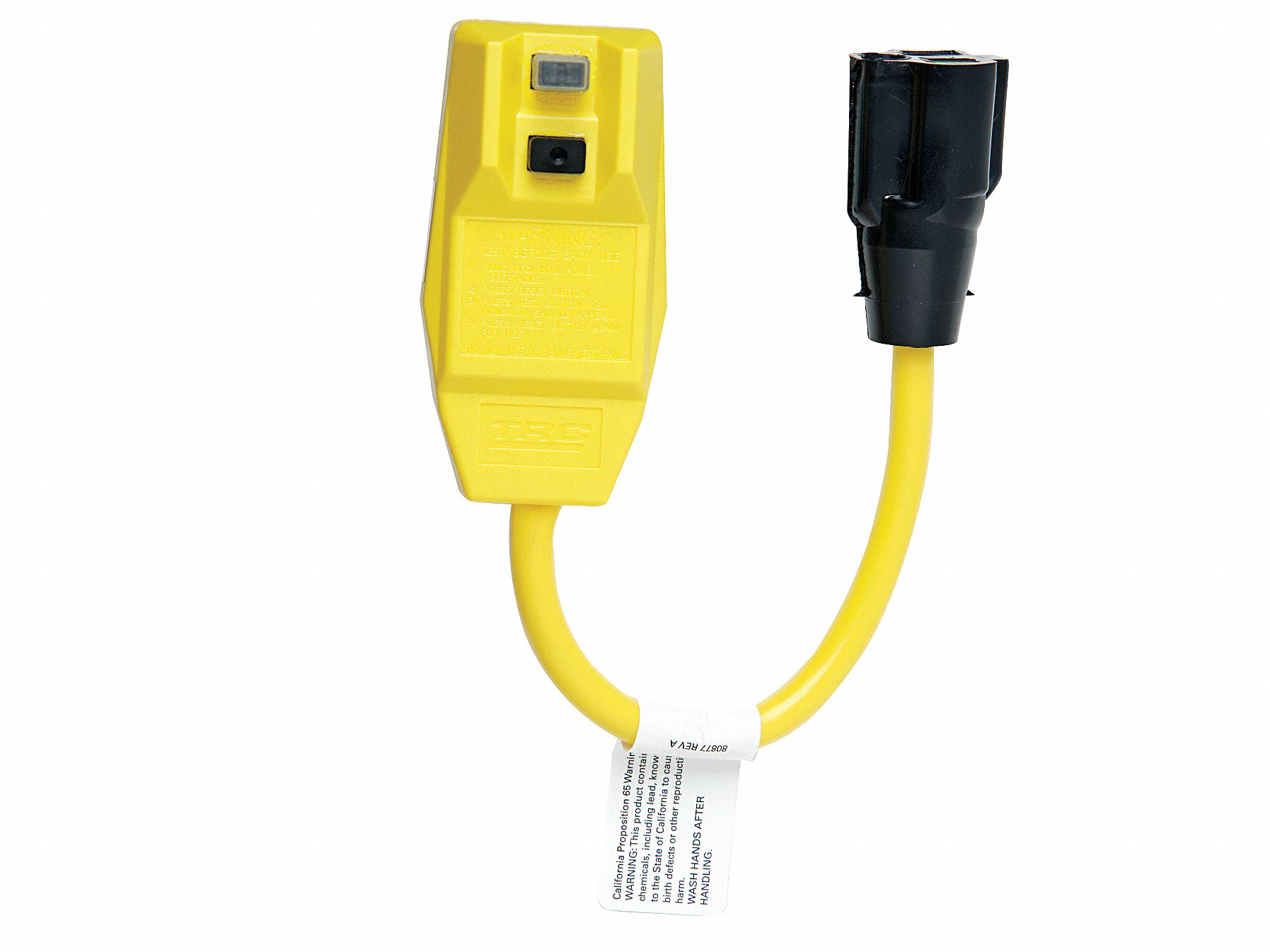 Plug-In GFCI with Cord, 9.0 in, Yellow, 15.0, Plug Configuration NEMA 5
