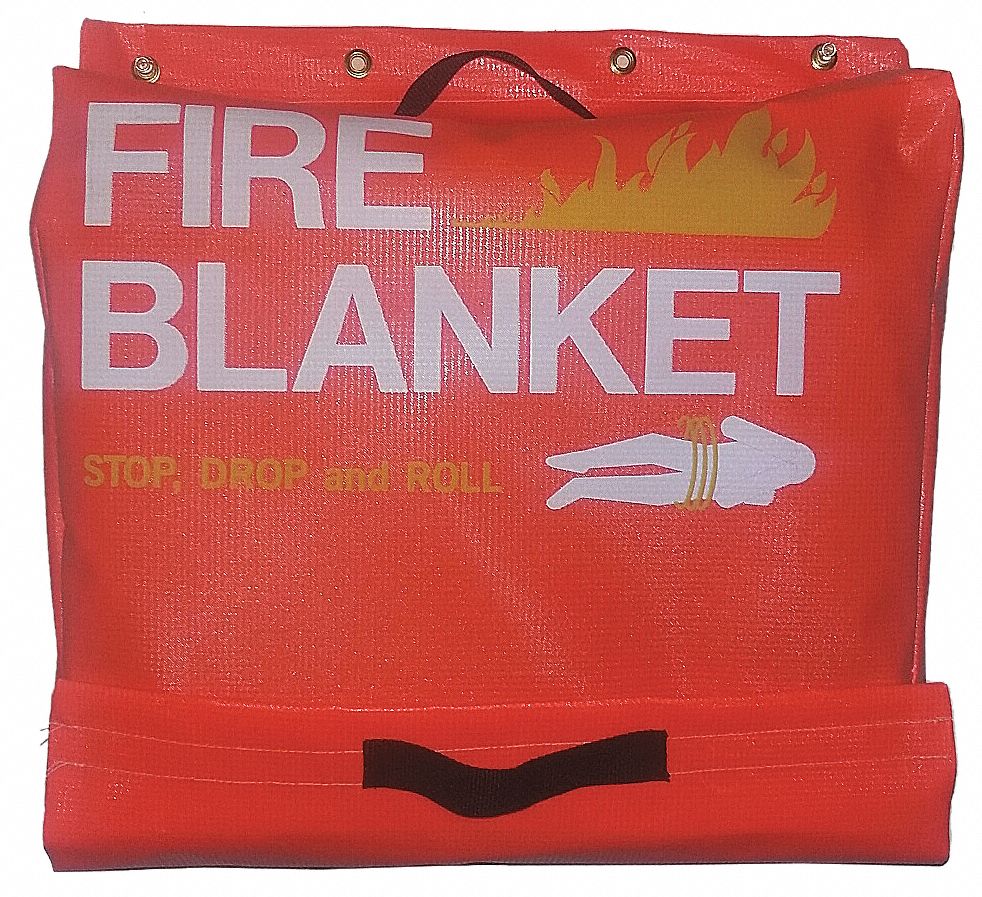 Fire Blanket Vinyl Tote 8AA308AA30 Grainger