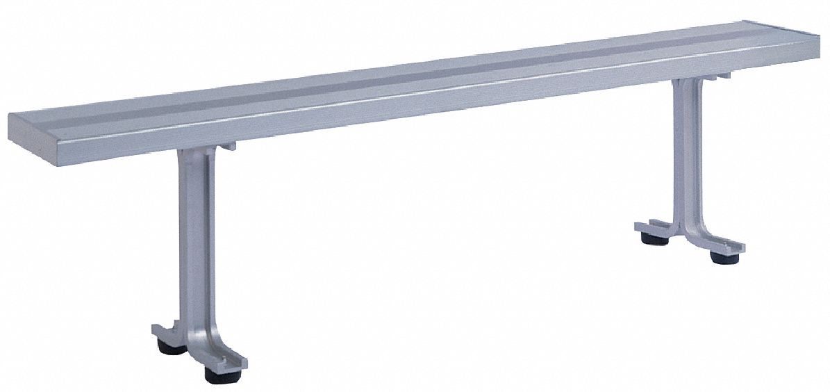 LYON, 6 ft x 9 1/2 in x 17 in, Aluminum, Locker Room Bench 8AFH8