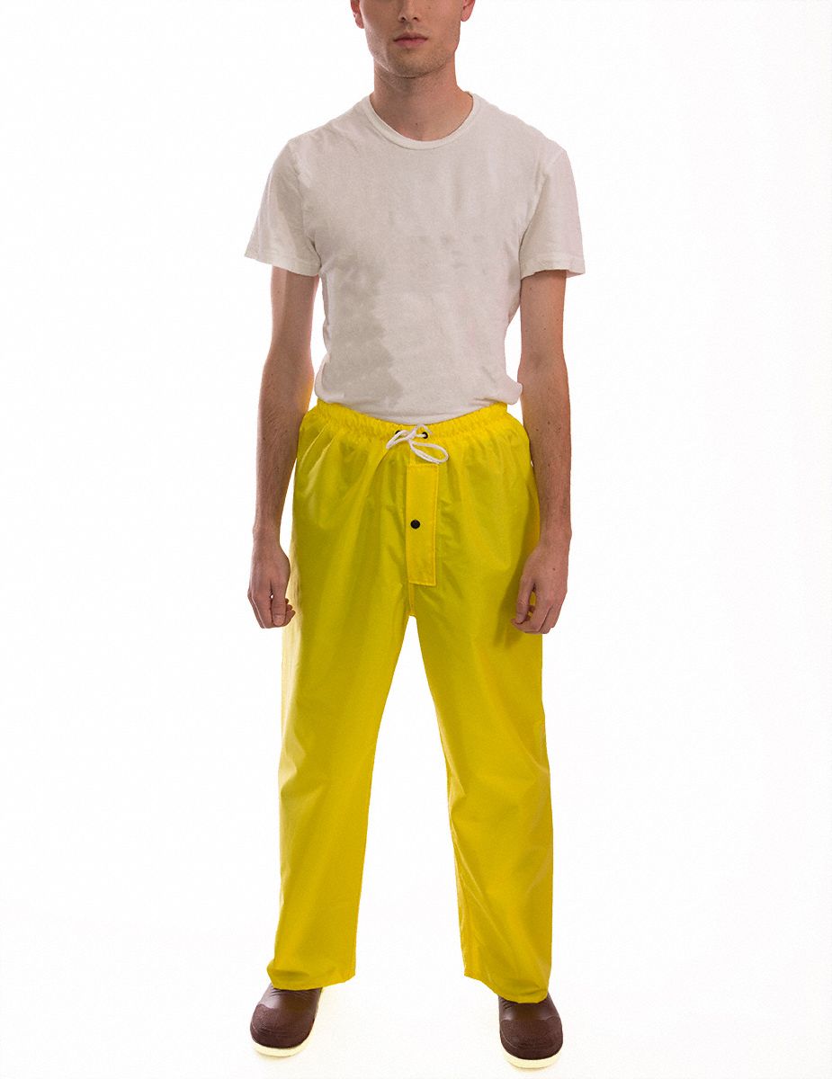 TINGLEY Yellow, Rain Pants, L, Nylon, Polyurethane, Unisex, High