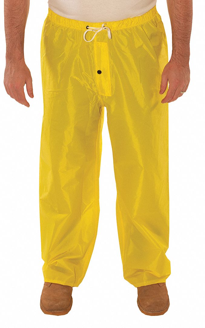 TINGLEY Yellow, Rain Pants, L, Nylon, Polyurethane, Unisex, High