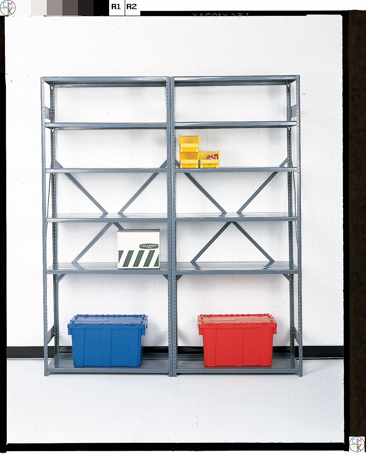 EDSAL Freestanding Open Metal Shelving, 36"W x 12"D x 85" Load Cap., 6