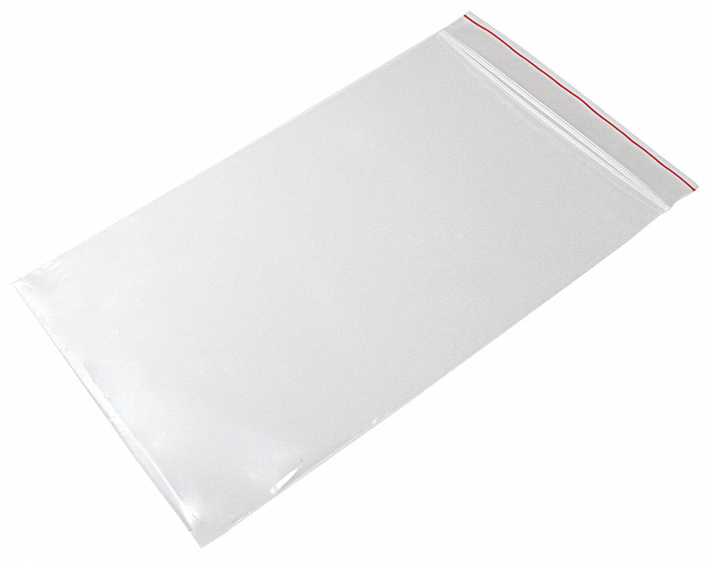 MINIGRIP RED LINE Reclosable Poly Bag 4 mil Thick, 6 in Wd, 9 in Lg