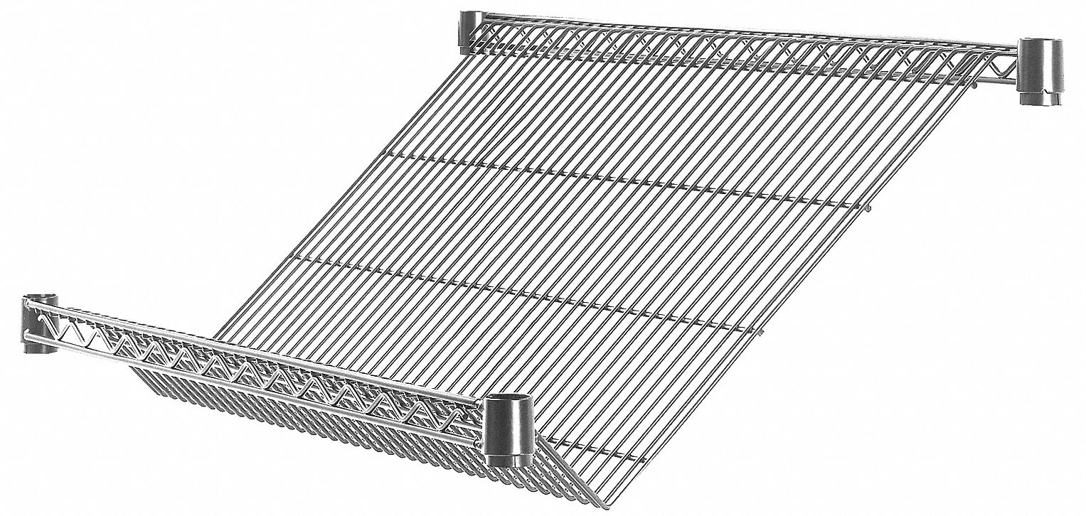 METRO, 24 in x 18 in, 1 Shelves, Slanted Wire Shelf 8CGC51824DNC1PK