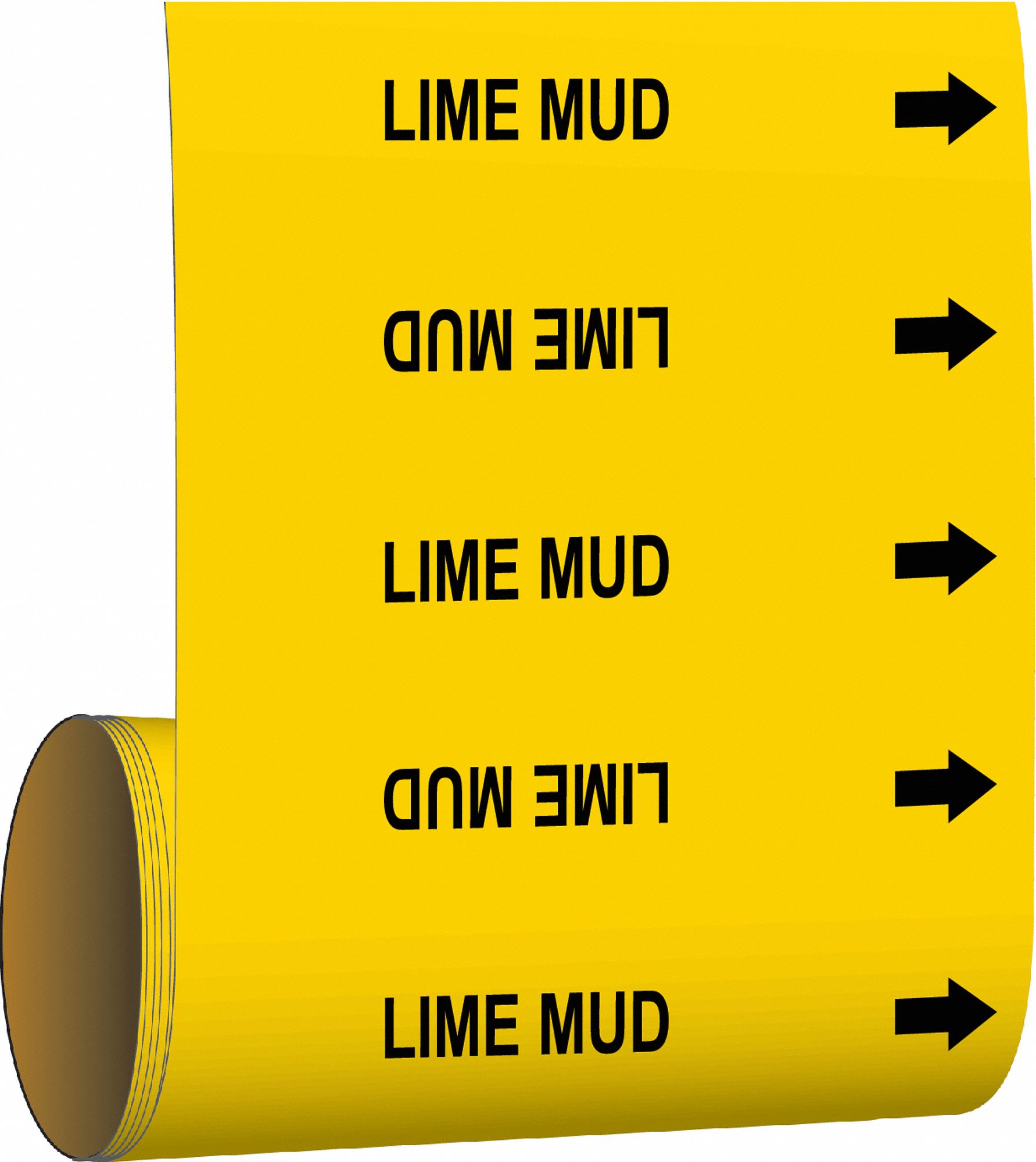 Lime Mud, Yellow, Pipe Marker 8VX7415549 Grainger