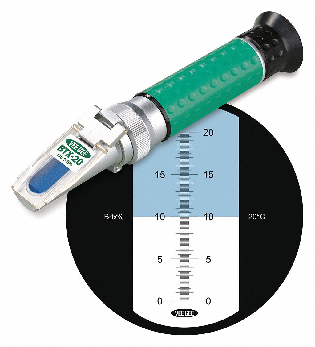 VEE GEE Brix Refractometer 8CXU043012 Grainger