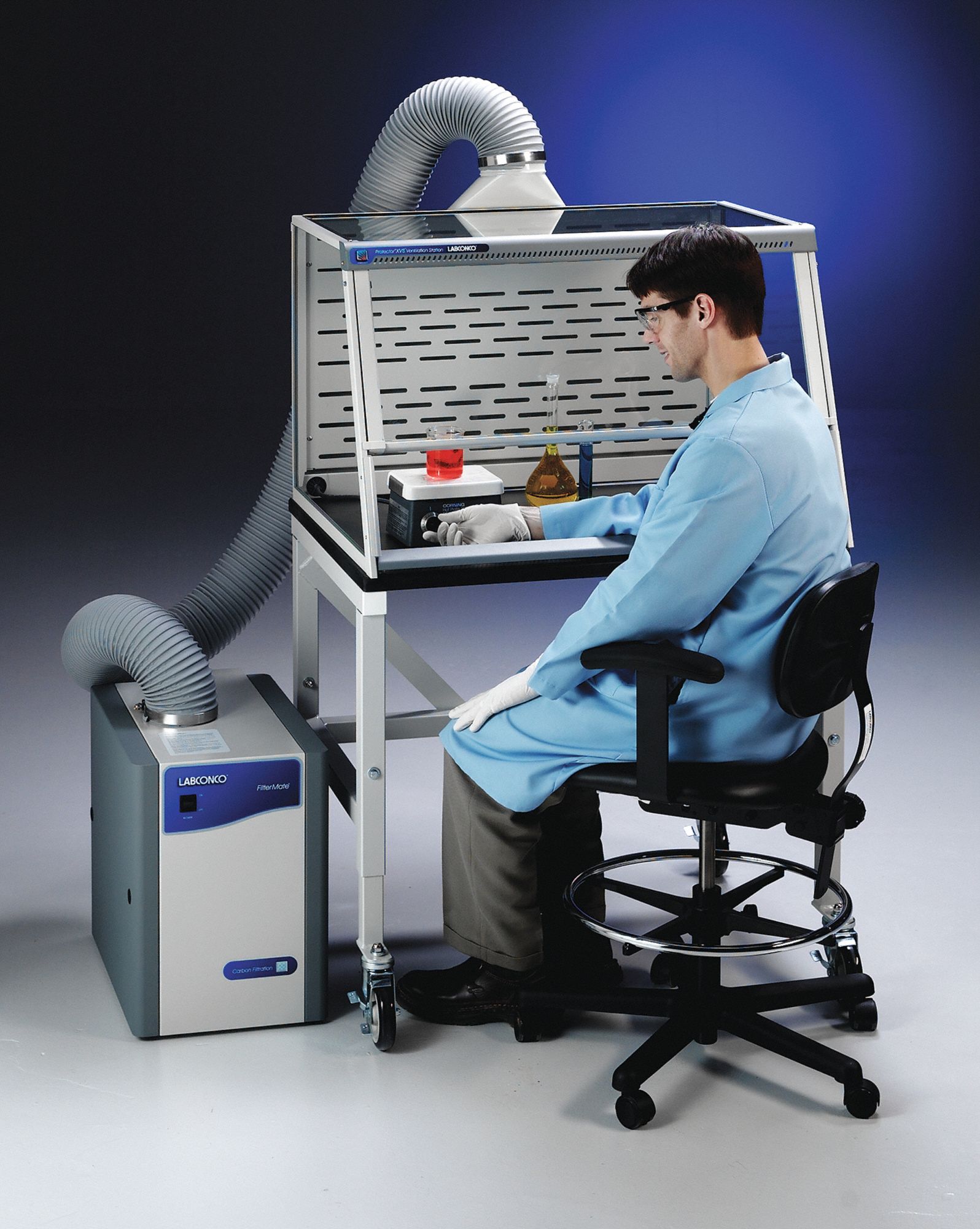 LABCONCO Ventilation Station 24 in Wd, 22 7/8 in Ht, 0.05 in SP at 100