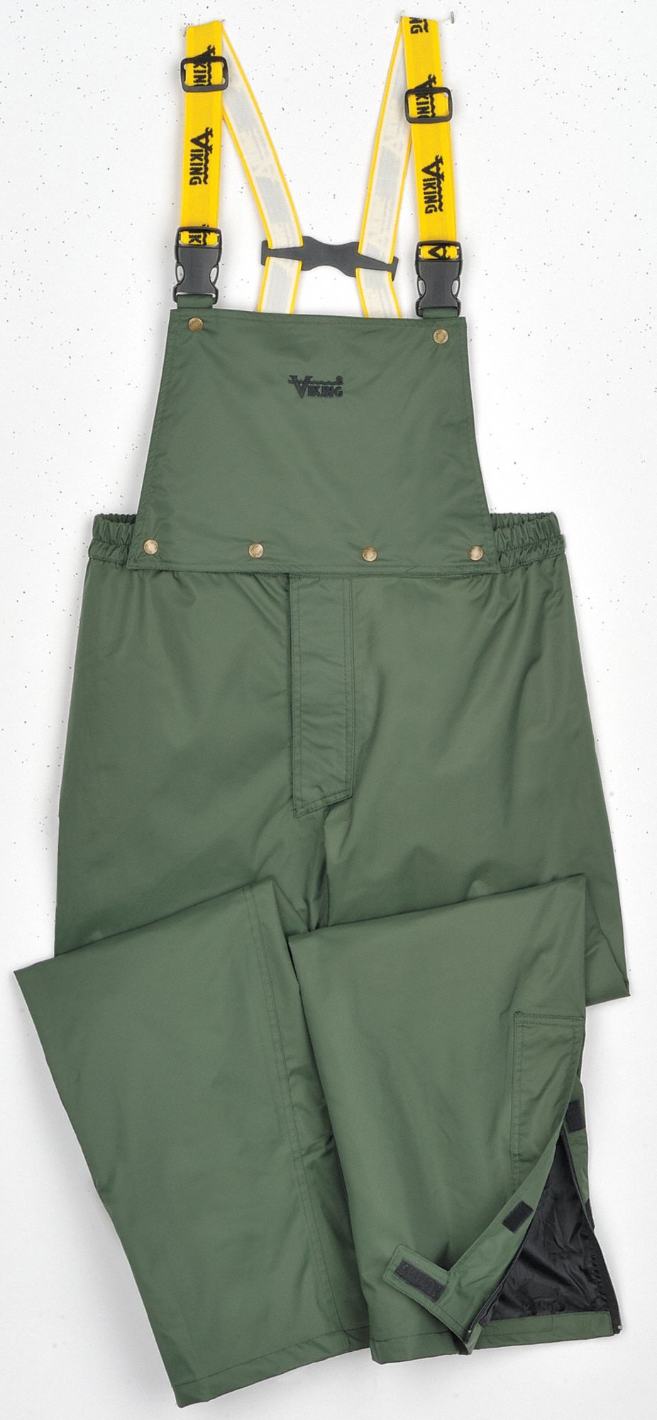 VIKING Green, Rain Bib Pants, XL, Nylon, PVC, Men's, HighVisibility No