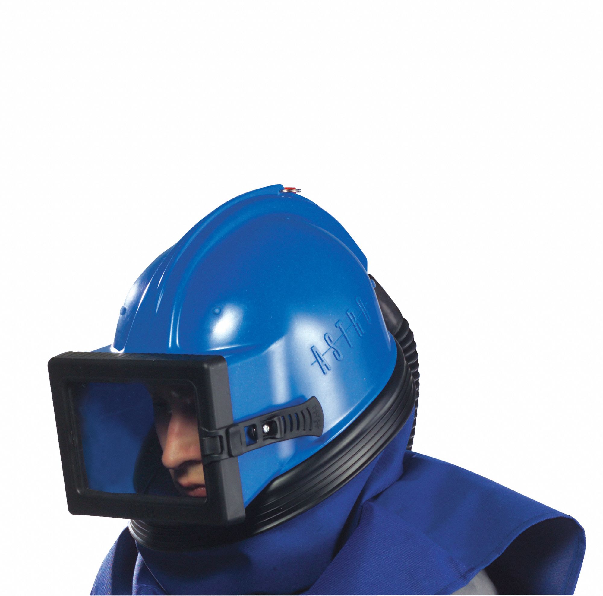 Abrasive Blasting Helmet, Includes Helmet, Nylon Cape, Breathing Tube
