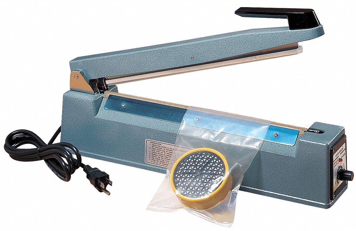 Bag Sealer, Heat Sealing Type Impulse, Hand Operated Grainger