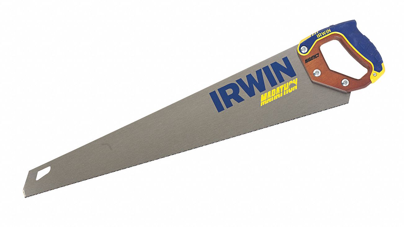 IRWIN Hand Saw, 28 in Overall Length, Blade Length 24 in, Steel 8EF88
