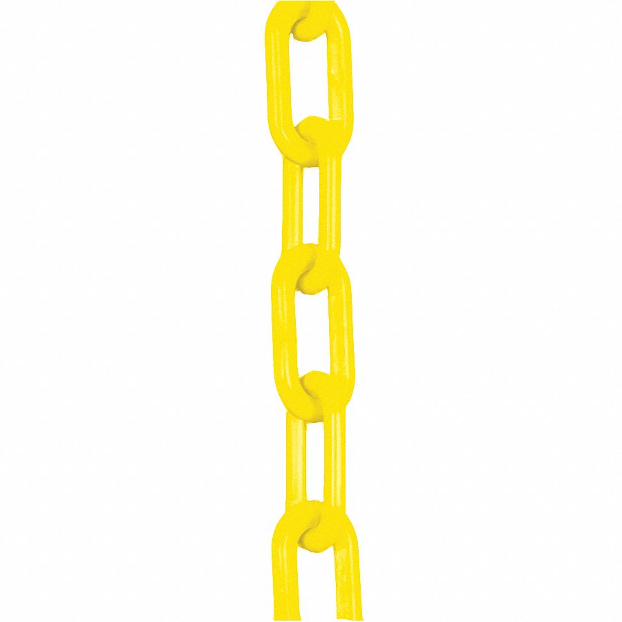 MR. CHAIN Plastic Chain, 11/2 In x 100 ft, Yellow 8EGU630002100