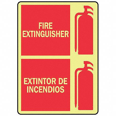 ACCUFORM Letrero de Extinguidor de Fuego, Leyenda Fire Extinguisher