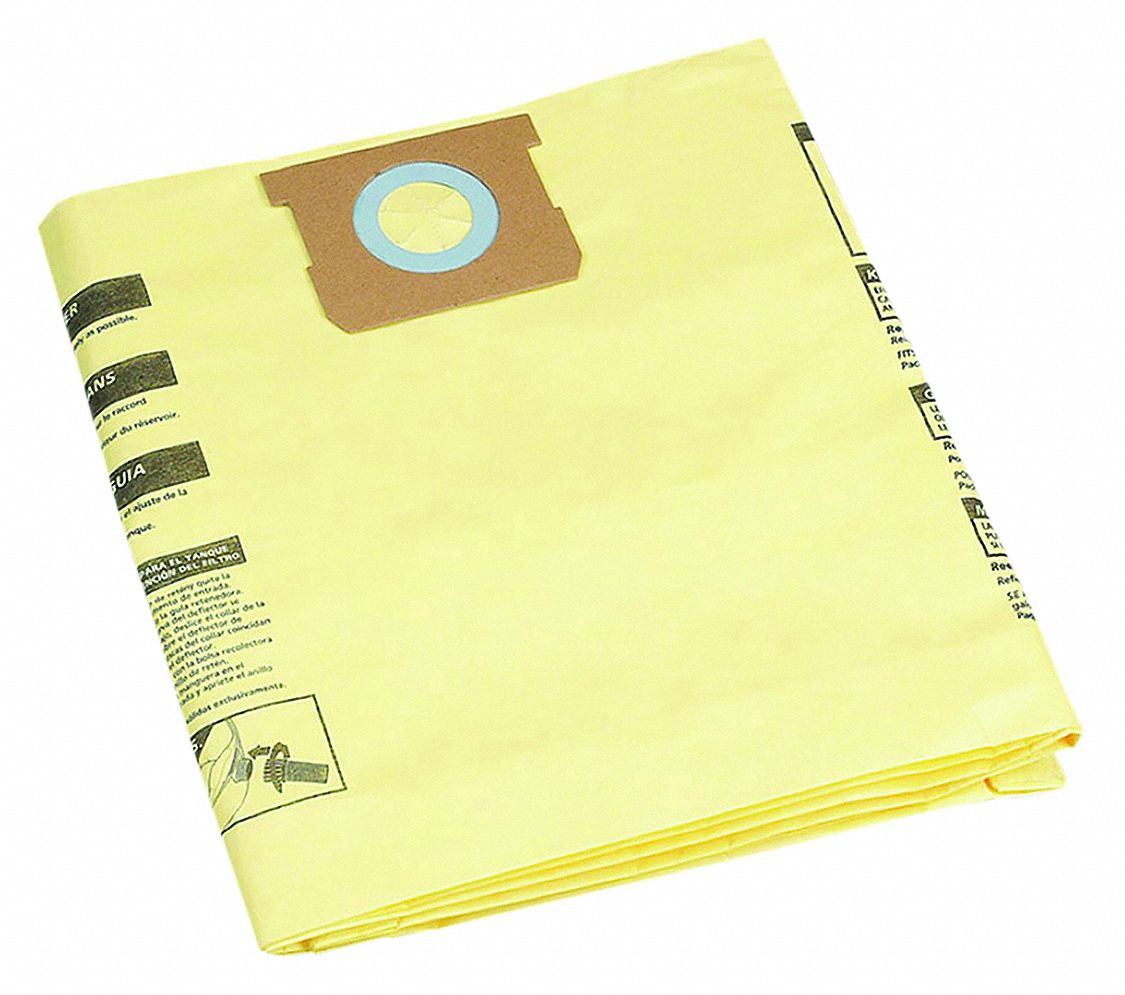 SHOPVAC, 2, PK, Filter Bag 8N9599067200 Grainger